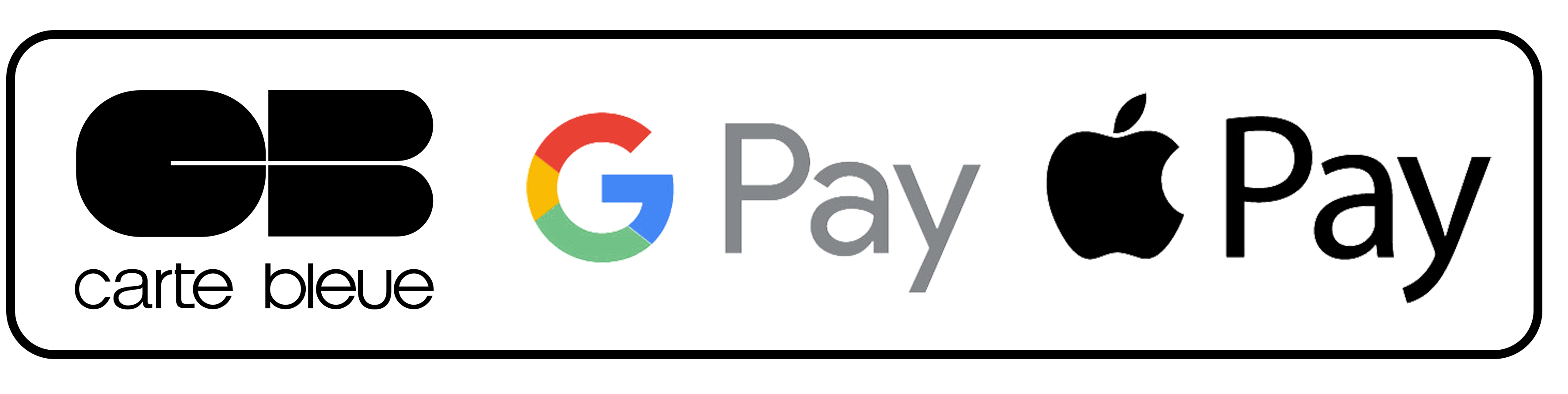 Cartes CB, Google Pay, Apple Pay accept&eacute;es